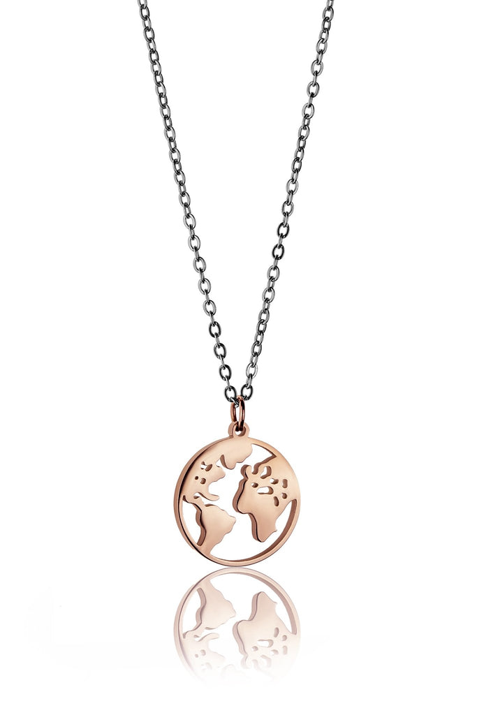 Two Tones Globe Necklace Necklaces.